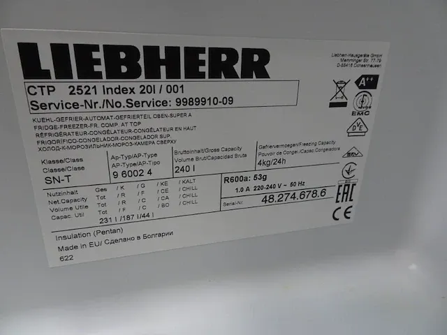 Koelkast/diepvries liebherr - afbeelding 5 van  8
