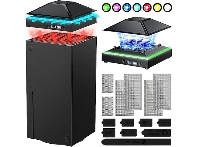 Koelventilator voor xbox-serie x met stofhoes - afbeelding 1 van  5