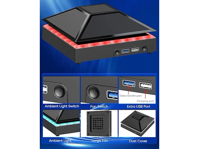 Koelventilator voor xbox-serie x met stofhoes - afbeelding 4 van  5
