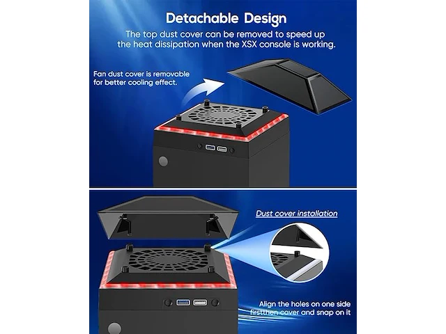 Koelventilator voor xbox-serie x met stofhoes - afbeelding 5 van  5