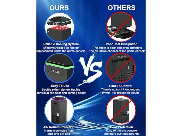Koelventilator voor xbox-serie x met stofhoes - afbeelding 6 van  6