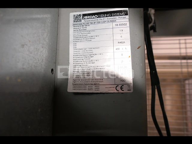 Koelvitrine 2 deur geïntegreerde koelunit jordao bancada plus3 700 2p 1320 c/gp cg r452a - afbeelding 7 van  9