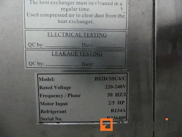 Koelvitrinekast met 2 deuren roestvrij staal bruyère bs2d/ssc6/c - afbeelding 6 van  6