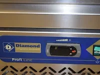 Koelwerktafel diamond, type mr-maxipizza, afm plm 211x70cm, vv marmeren bovenblad, 3 deuren - afbeelding 2 van  4