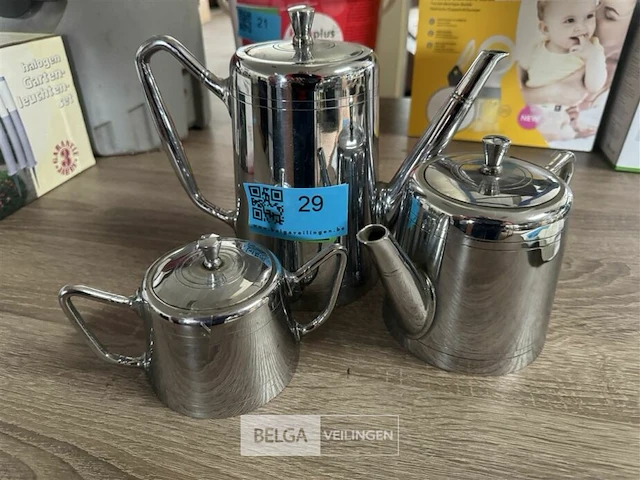 Koffiepot met suiker- en melkpotje - afbeelding 2 van  3