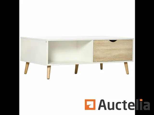 Koffietafel wit 106x58x39.5 cm - afbeelding 3 van  7
