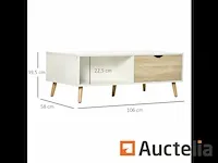 Koffietafel wit 106x58x39.5 cm - afbeelding 6 van  7