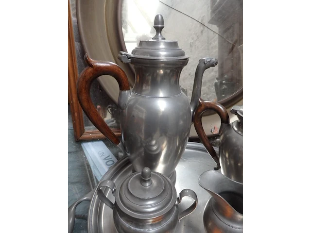 Koffiezet tin gestempeld 5x - afbeelding 2 van  3