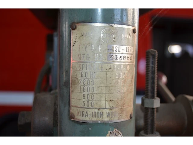 Kolomboormachine kira type nsd-13r - afbeelding 7 van  7