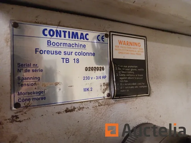 Kolomboormachine met opzettafel contimac - afbeelding 14 van  18