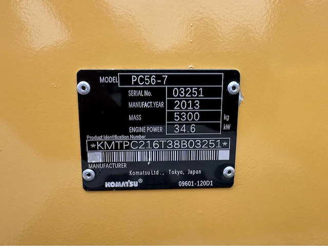 Komatsu - 2013 - pc56-7 - midigraafmachine - afbeelding 31 van  38