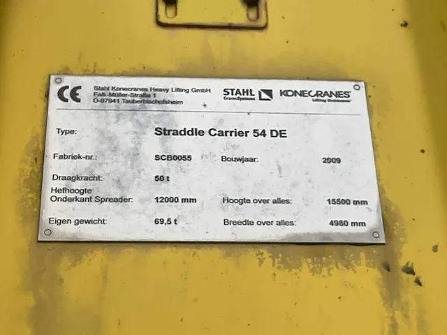 Konecranes - 54de - straddle carrier - 2009 - afbeelding 9 van  17
