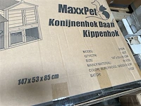 Konijnen-kippenhok, 147 x 53 x 85 cm - afbeelding 1 van  1
