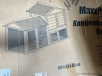 Konijnen-kippenhok, 147 x 53 x 85 cm - afbeelding 1 van  1