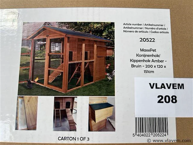 Konijnen-kippenhok - afbeelding 1 van  1