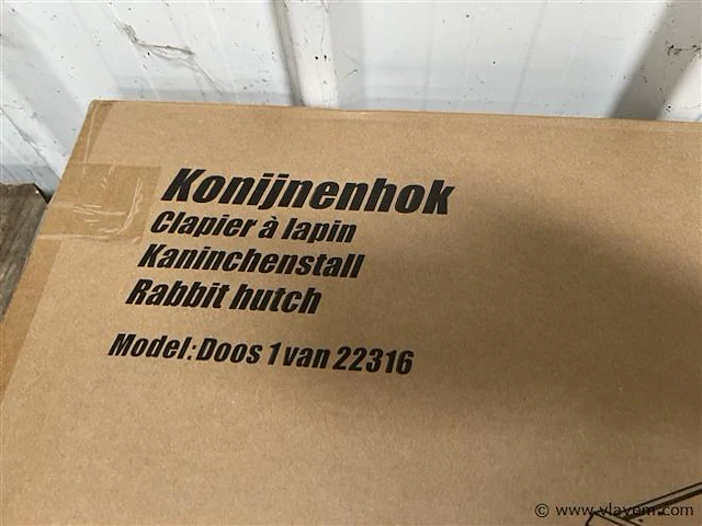 Konijnenhok (2 dozen) 147 x 96 x 69 cm - afbeelding 4 van  4