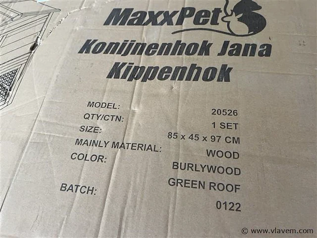 Konijnenhok, 85 x 45 x 97 cm - afbeelding 1 van  2