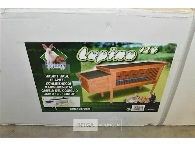 Konijnenhok lapino 120 120x45x70 - afbeelding 1 van  2