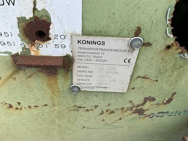 Konings gl650 mobiele transportband - afbeelding 2 van  10