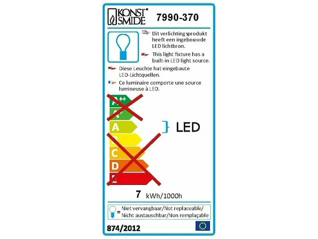 Konstsmide wandlamp led - afbeelding 3 van  4