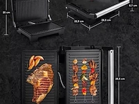 Kontakt grill/bakplaat -vleesgril bakplaat rood - afbeelding 2 van  10