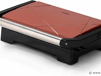 Kontakt grill/bakplaat -vleesgril bakplaat rood - afbeelding 1 van  10