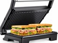 Kontakt grill/bakplaat -vleesgril bakplaat zwart - afbeelding 1 van  9
