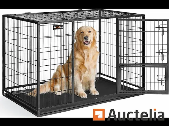 Kooi voor zware hond, 122 x 74,5 x 80,5 cm - afbeelding 1 van  8