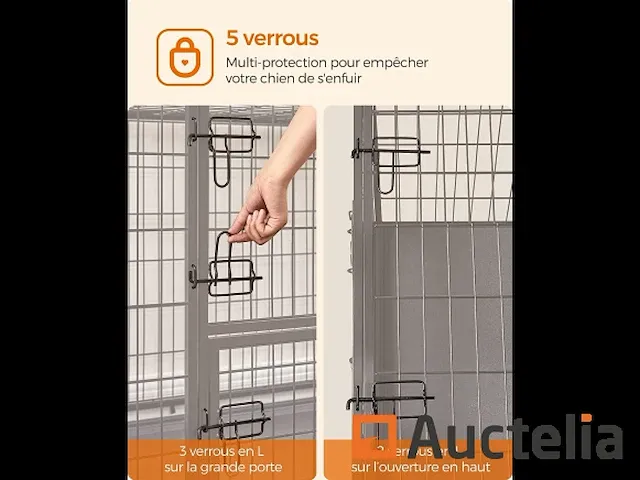 Kooi voor zware hond, 122 x 74,5 x 80,5 cm - afbeelding 7 van  8