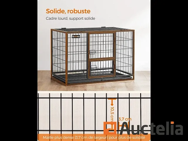 Kooi voor zware hond, 122 x 74,5 x 80,5 cm - afbeelding 8 van  8