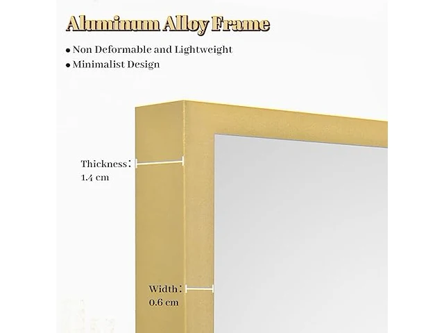Koonmi 140 × 40 cm staande spiegel - afbeelding 2 van  4