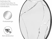 Koonmi 50 cm ronde spiegel zwart ronde spiegel - afbeelding 3 van  4