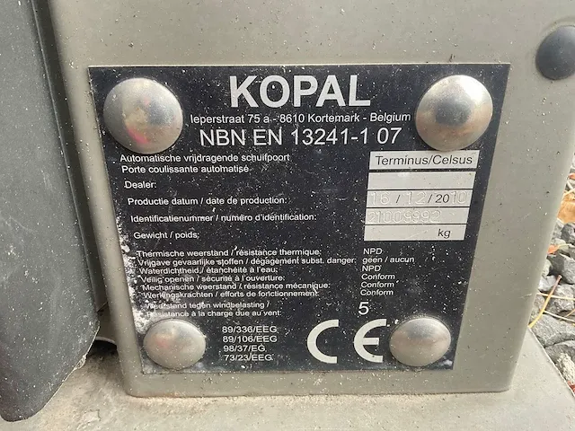 Kopal geautomatiseerde industriële schuifpoort - afbeelding 6 van  6