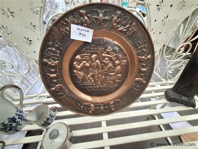 Koperen bord - afbeelding 1 van  1