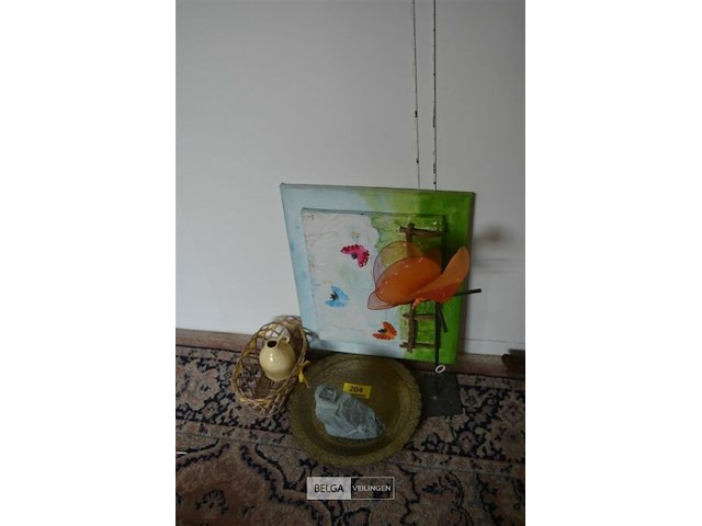 Koperen bordje en div - afbeelding 1 van  3