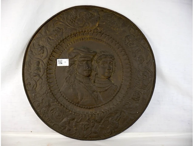 Koperen decoratieve plaat - afbeelding 1 van  3