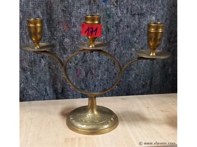 Koperen kaars houder - afbeelding 1 van  1