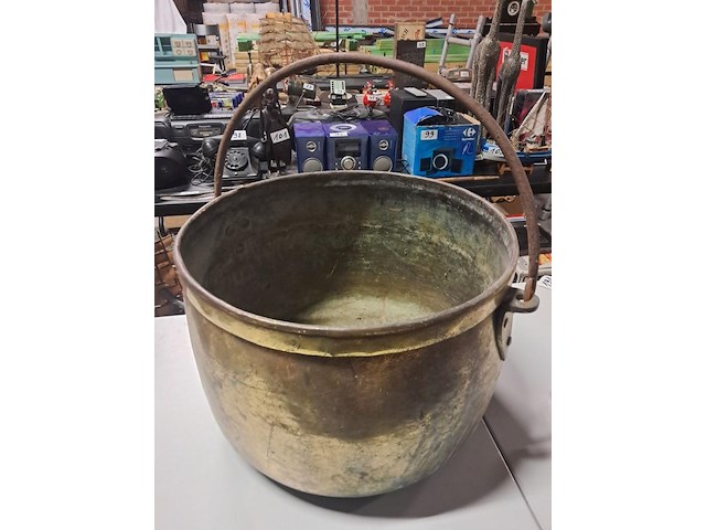 Koperen ketel ø 450 h 310 mm - afbeelding 1 van  4