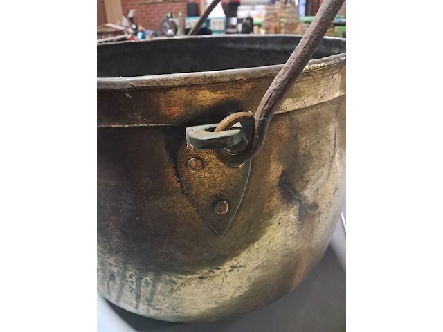 Koperen ketel ø 450 h 310 mm - afbeelding 4 van  4