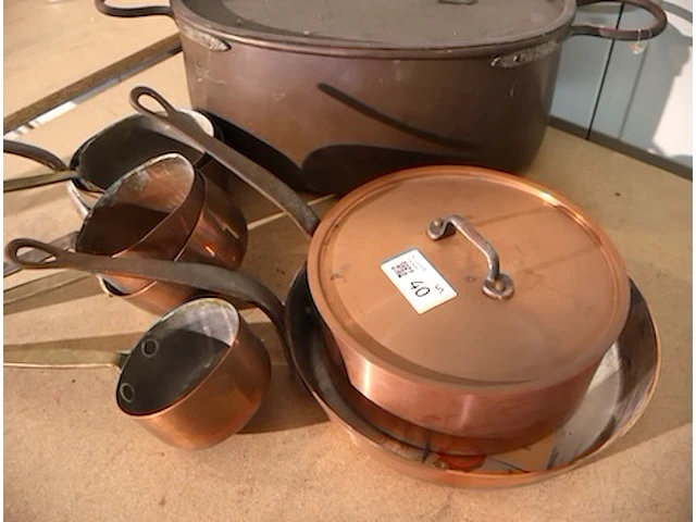 Koperen kookpotten set - afbeelding 2 van  4