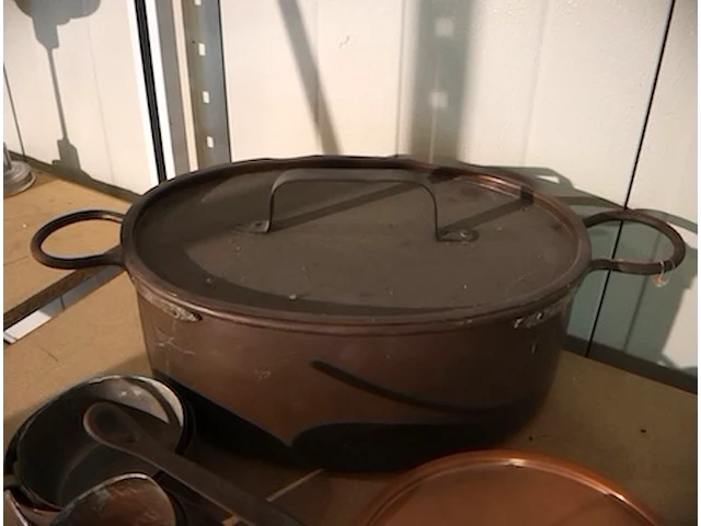 Koperen kookpotten set - afbeelding 3 van  4