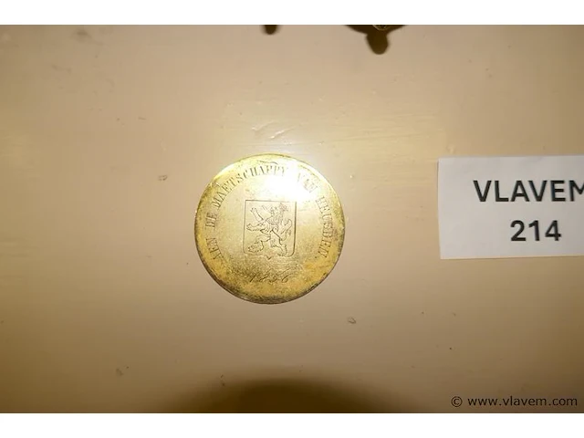 Koperen medaille van het festival 25 jaar regering van leopold i - afbeelding 2 van  2