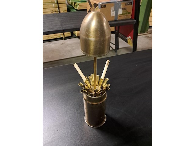 Koperen opberg bakje voor sigaretten - afbeelding 2 van  4