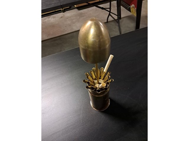 Koperen opberg bakje voor sigaretten - afbeelding 3 van  4