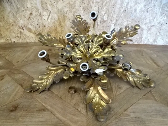 Koperen plafondluster - afbeelding 1 van  3