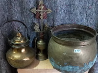 Koperen pot moor kruis - afbeelding 1 van  1