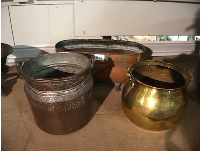 Koperen pot (x3) - afbeelding 1 van  5