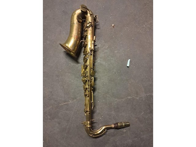 Koperen saxofoon h 800mm - afbeelding 5 van  6