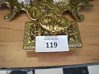 Koperen schrijfset, koperen lamp - afbeelding 2 van  7