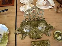 Koperen schrijfset, koperen lamp - afbeelding 3 van  7